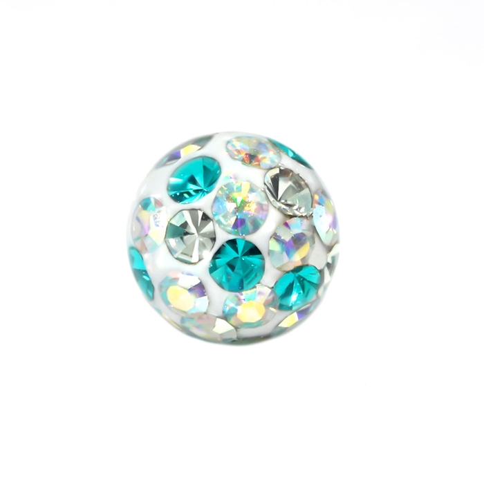 キャッチ ボディピアス 14G 12G 16G 18G 軟骨ピアス パヴェ ジュエル ボール 片耳用 カスタム 金属アレルギー 対応 | 凛 RIN | 18