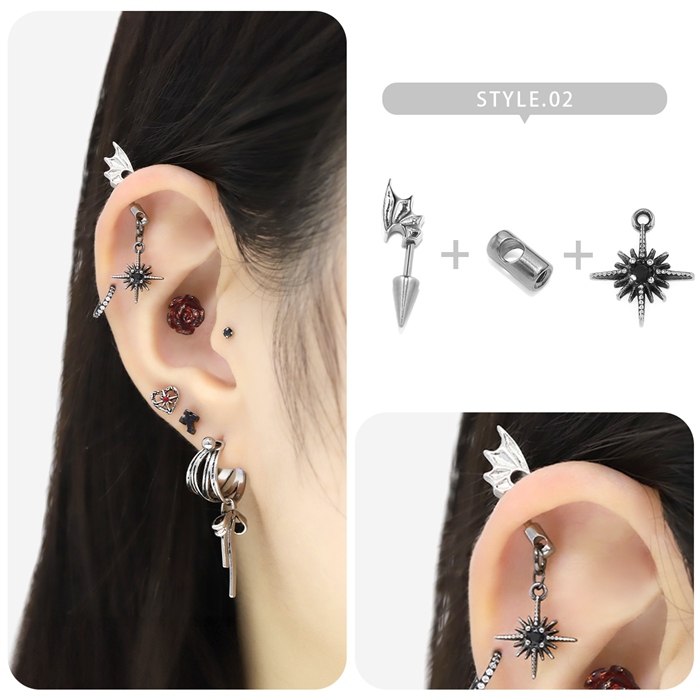 キャッチ 14G 16G 18G ボディピアス ジョイントキャッチ ネジパーツ アレンジ パーツ カスタマイズ ピアス 16ゲージ 18ゲージ ピアス ピアスパーツ 片耳用 通販 | 凛 RIN | 05