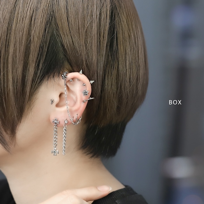 カスタムピアス 耳用 14G 凛 RIN チャーム ボディピアス 14G 16G 18G カスタム ボックス