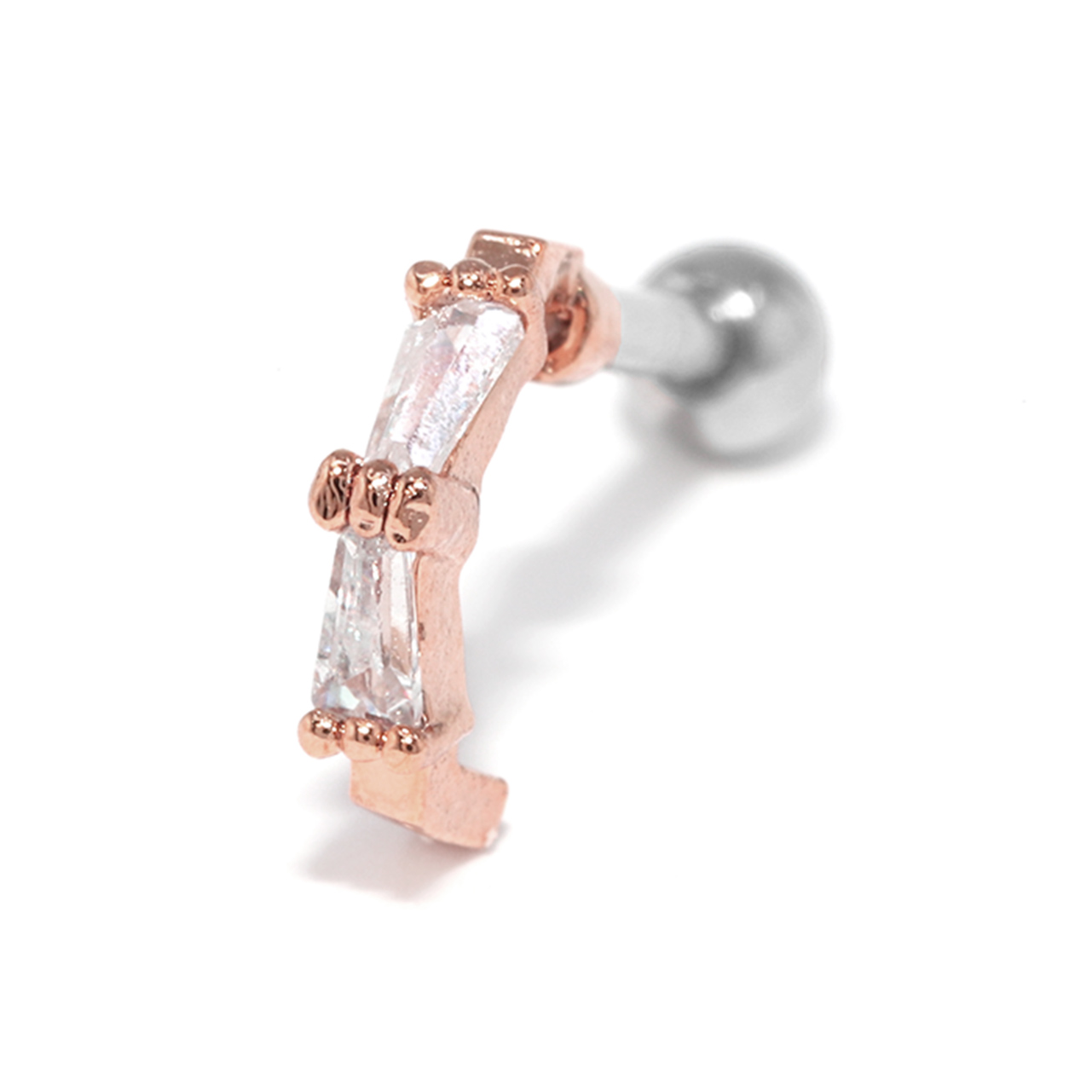 凛 RIN ボディピアス 16G キラキラ 軟骨ピアス ジュエル カーブライン