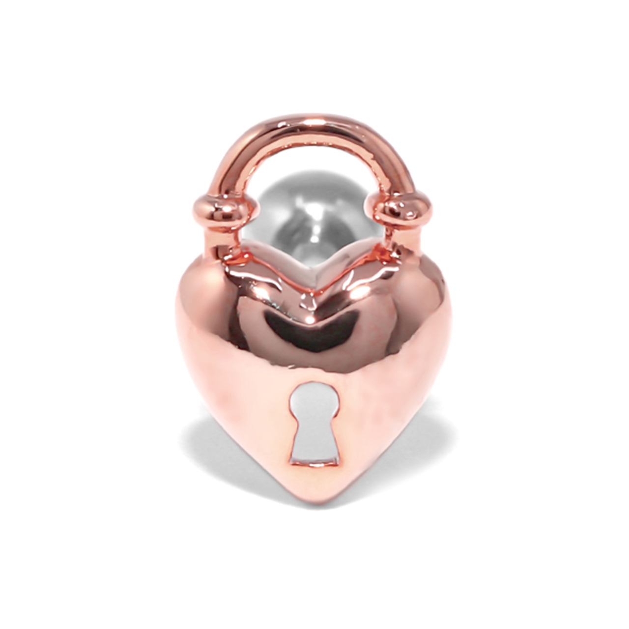 ボディピアス 16G ハート 軟骨 南京錠 鍵 錠前 かわいい ストレート  