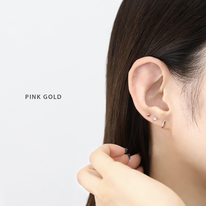 軟骨ピアス 16G ボディピアス 楕円形 シンプル ストレートバーベル サージカルステンレス 片耳用 | 凛 RIN | 06