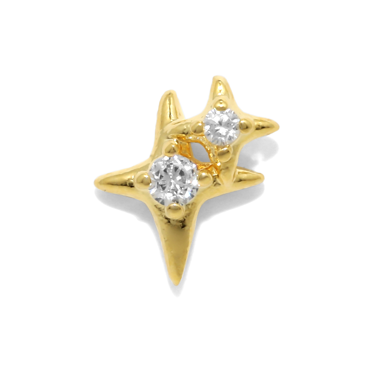 凛 RIN 軟骨ピアス 16G ボディピアス スター スパークル ジュエル