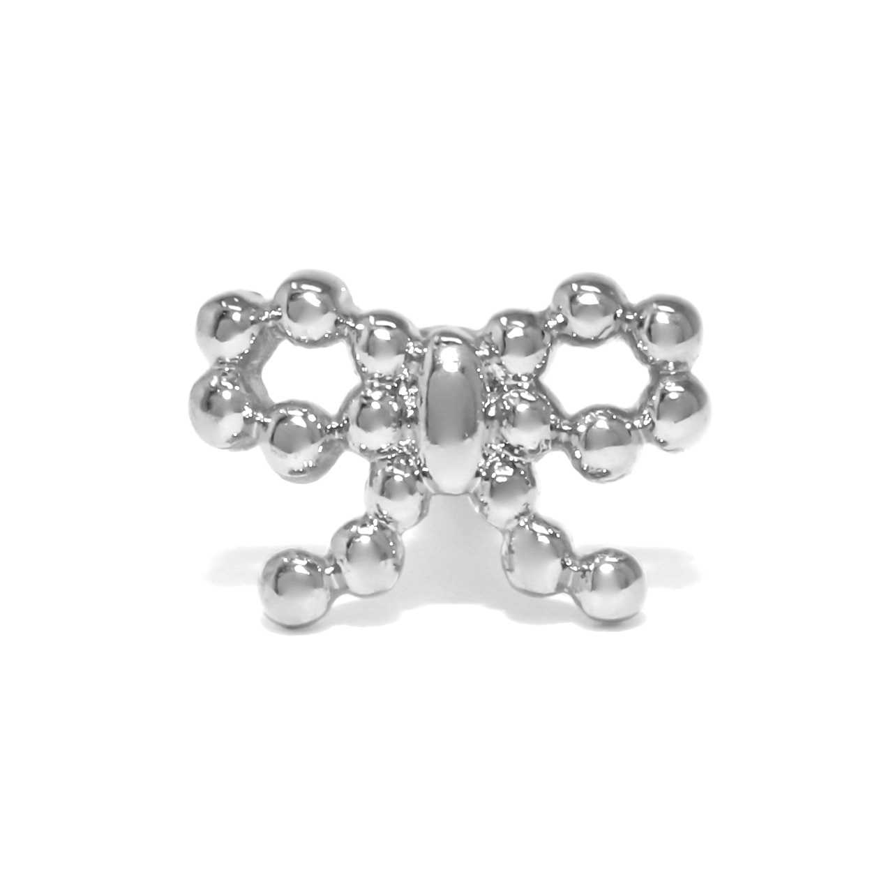オーダーꕤ︎︎ボンボンピアス 軽いつけ心地 個性的 オリジナル ステンレス316 凛 RIN 軟骨ピアス 16G ボディピアス リボン バレエコア 小さい