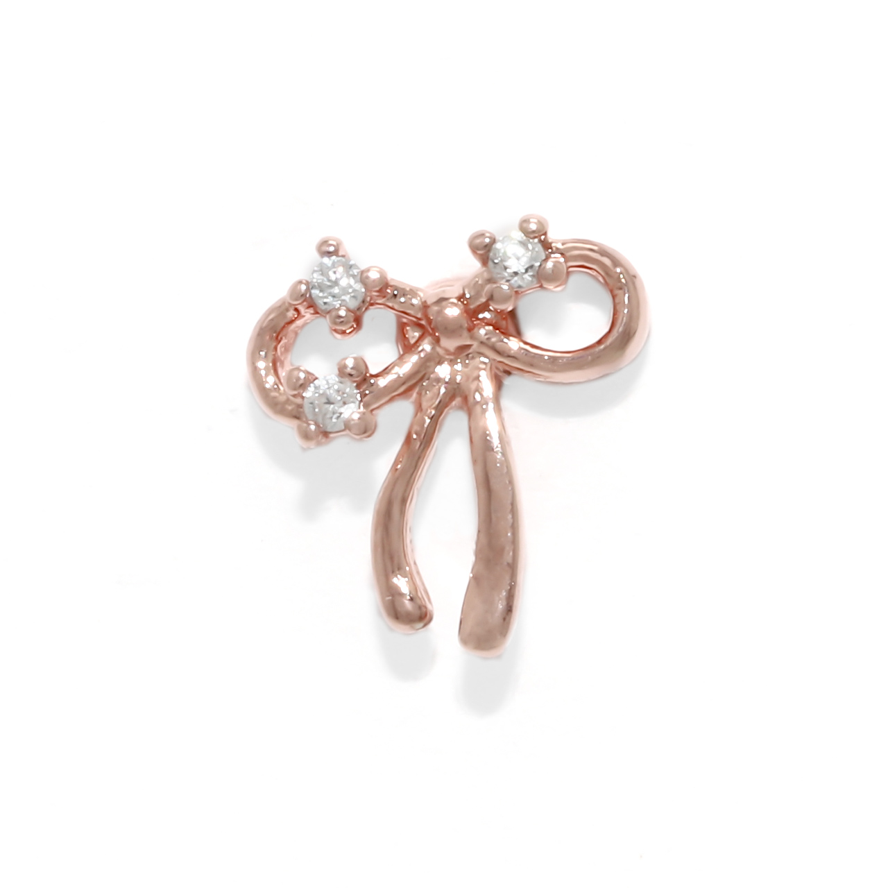 軟骨ピアス 16G ボディピアス リボン バレエコア ジュエル ストレートバーベル サージカルステンレス 片耳用 | 凛 RIN | 03