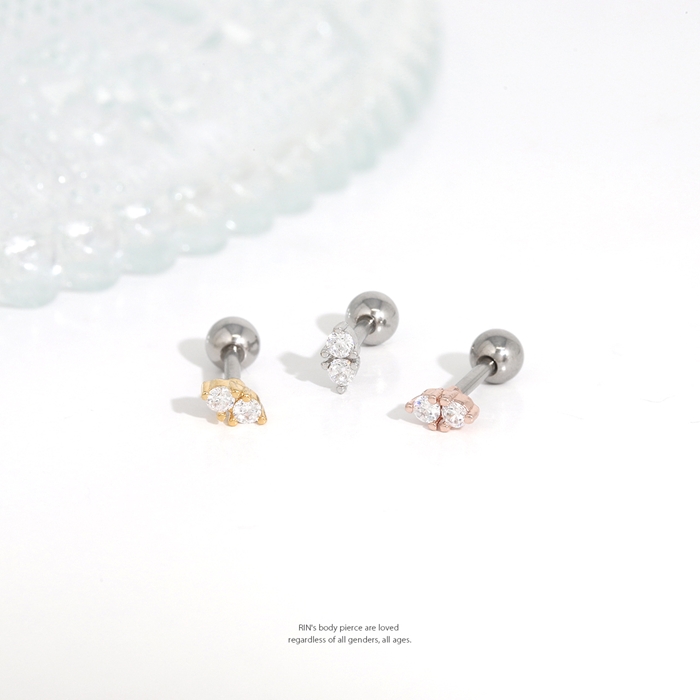 ちいさめ2つのジルコニア