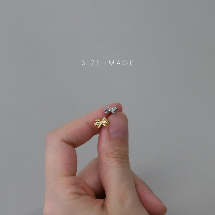 軟骨ピアス 16G ボディピアス リボン りぼん バレエコア 上品 ストレートバーベル サージカルステンレス 片耳用 | 凛 RIN | 07