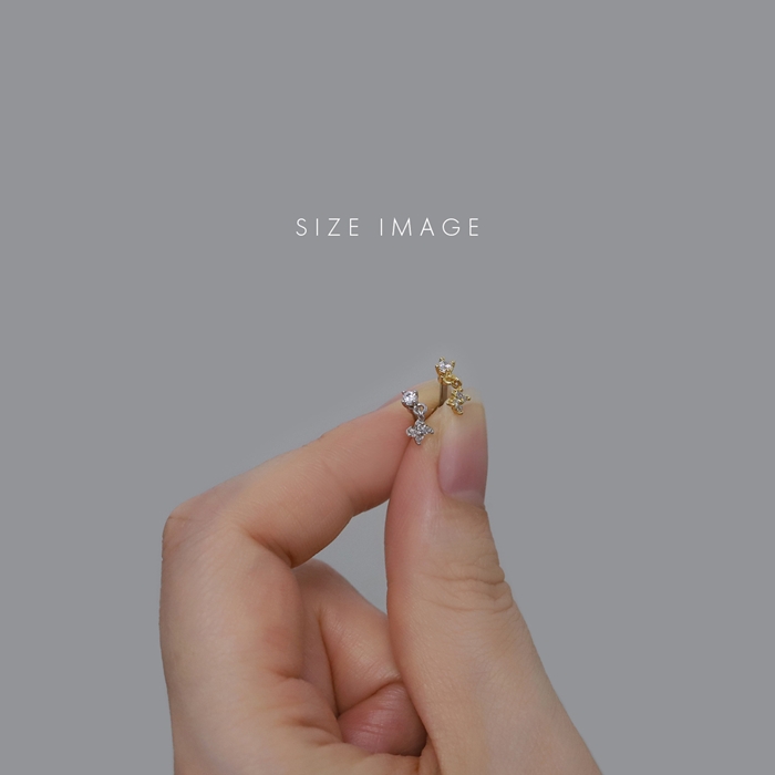 軟骨ピアス 16G ボディピアス ジュエル 上品 チャーム付き ストーン ストレートバーベル サージカルステンレス 片耳用 関連画像4