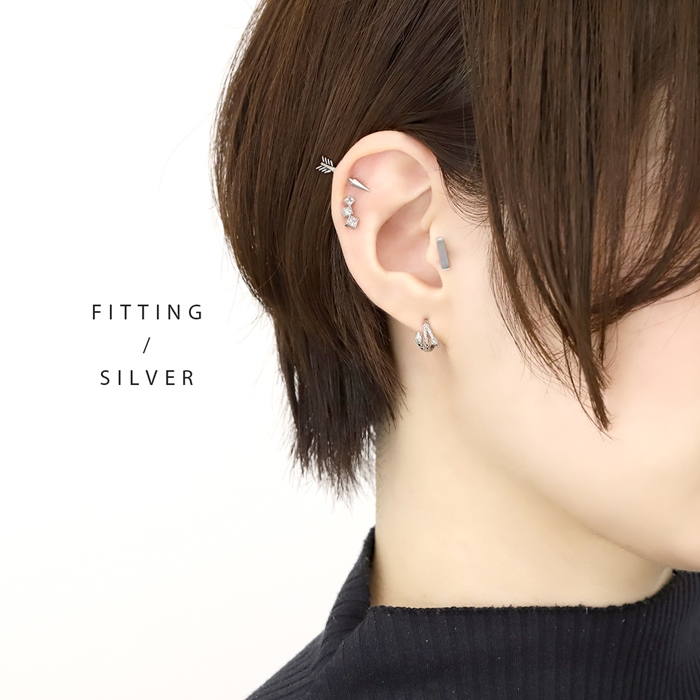 凛 RIN ボディピアス 16G へび 軟骨 ヘビ スネーク ワンタッチ