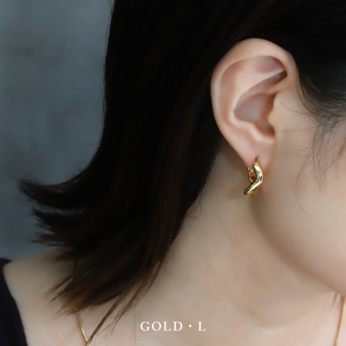 凛 RIN ピアス フープ 18金 レディース 18Kコーティング