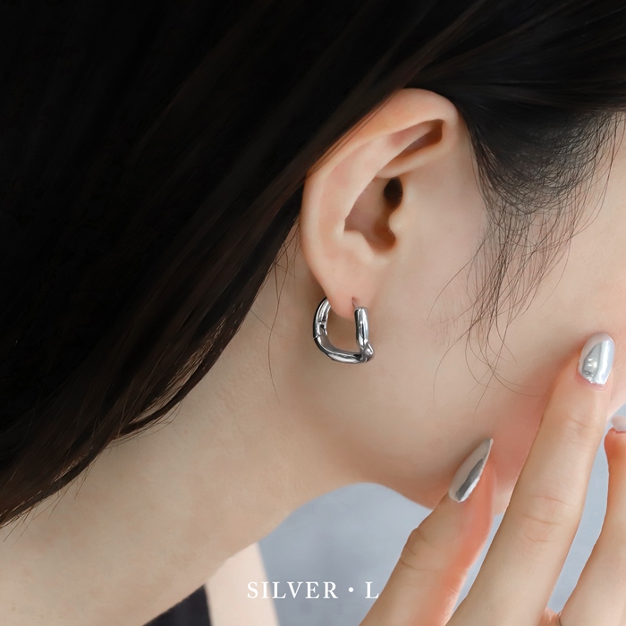 凛 RIN ピアス フープ 18金 レディース 18Kコーティング ワンタッチ