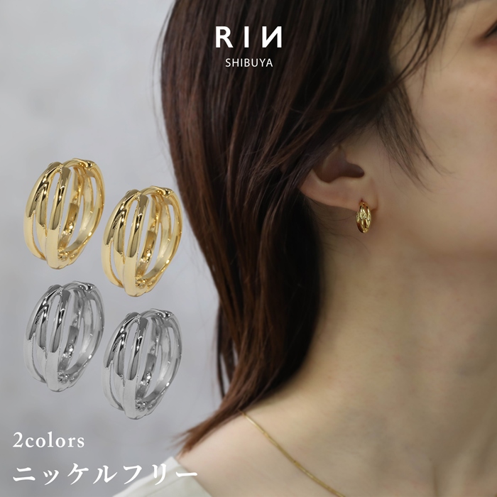 TRIDEA JEWELRY k18 フープ ピアス 18k 18金 レディース 幅3mm