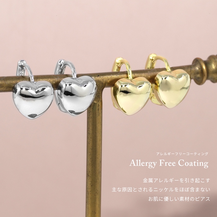 凛 RIN ピアス ハート レディース 18金 18Kコーティング リング