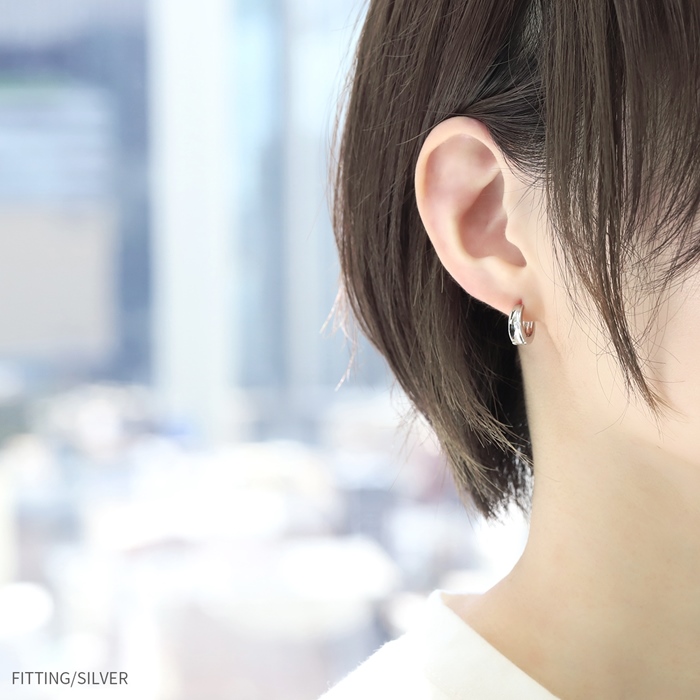 ワンタッチピアス ピアス レディース ワンタッチ リング フープ 18金 18Kコーティング シンプル 中折れ 『両耳用・2個セット』 | 凛 RIN | 05