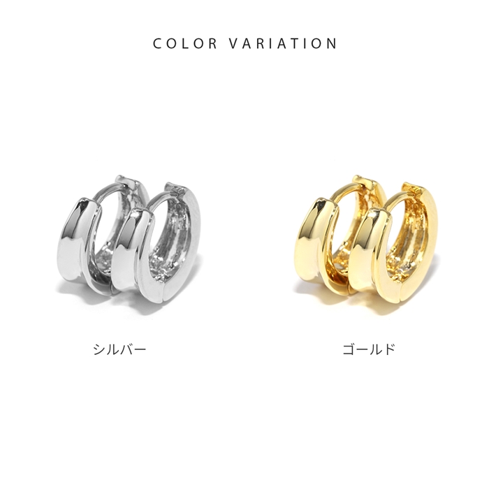 ゆかぴ·͜· ꕤ︎︎ 凛 RIN ピアス レディース ワンタッチ リング フープ 18金 18K