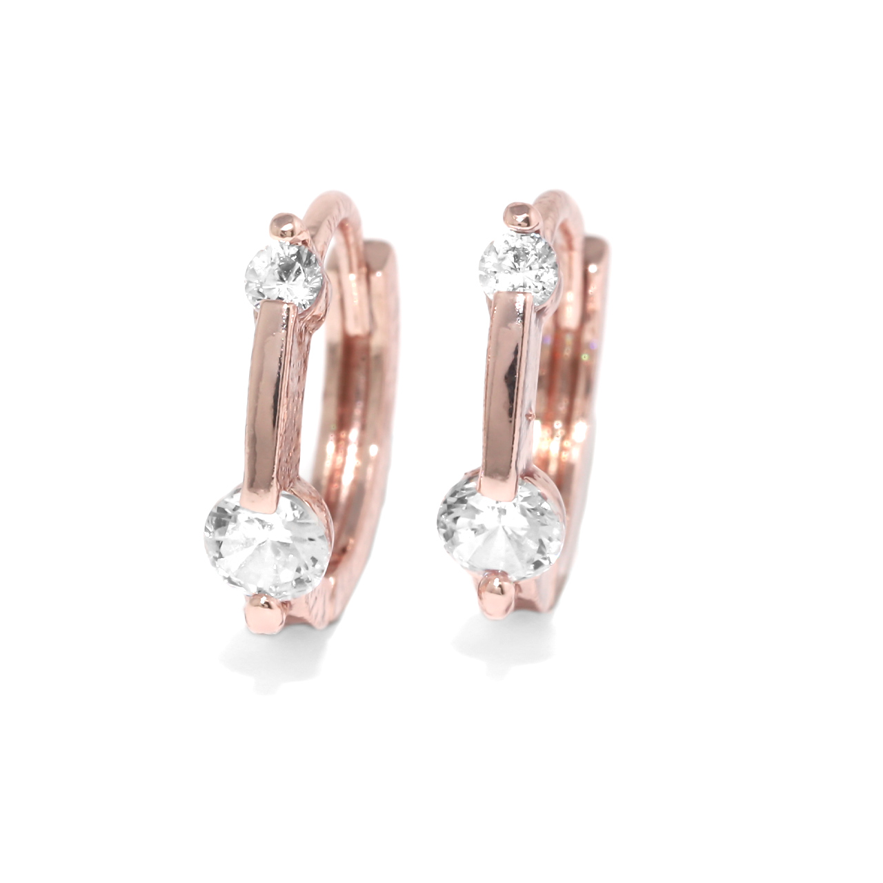 ピアス レディース フープ キャッチレス 18金 18Kコーティング ワンタッチ リング キラキラ  『両耳用・2個セット』 | 凛 RIN | 03