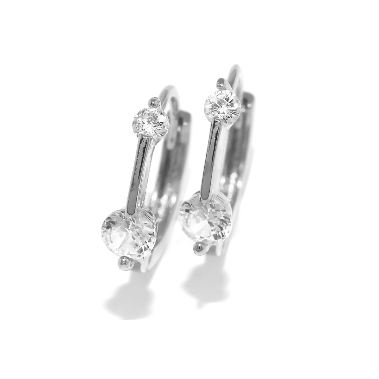 ピアス レディース フープ キャッチレス 18金 18Kコーティング ワンタッチ リング キラキラ  『両耳用・2個セット』 | 凛 RIN | 01