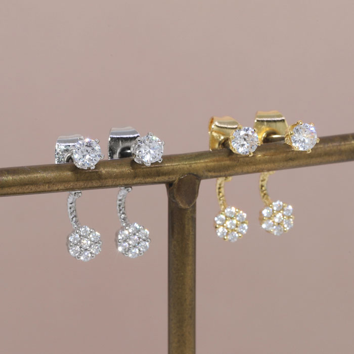 ピアス レディース 18Kコーティング 18金 ジュエル チタン 金属アレルギー対応 可愛い おしゃれ 『両耳用・2個セット』 | 凛 RIN | 04