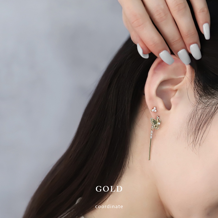 凛 RIN ピアス レディース 蝶 蝶々 バタフライ 18Kコーティング