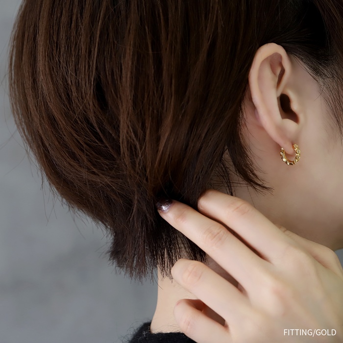 凛 RIN ピアス レディース ワンタッチ リング フープ 18K