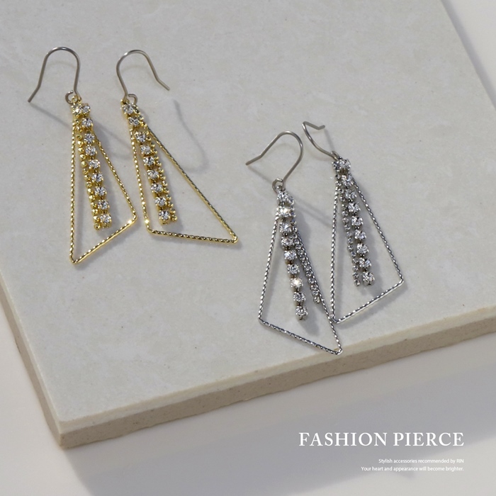 【試着のみ未使用】Rene♡ルネ　揺れるキラキラお花ピアス♡2wayピアス 楽天市場】＼P10倍+全品20%クーポン配布中／パールピアス