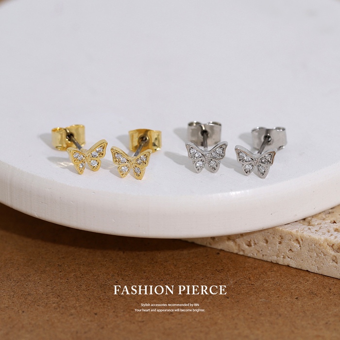 凛 RIN ピアス レディース 蝶 18Kコーティング 18金 バタフライ 蝶々