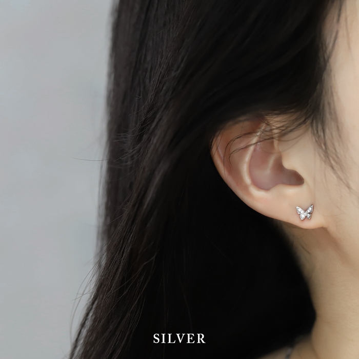 凛 RIN ピアス 蝶 ジルコニア レディース 18Kコーティング 18金 蝶々