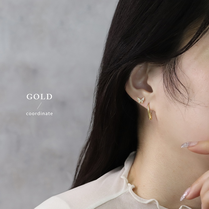 凛 RIN ピアス レディース 蝶 18Kコーティング 18金 バタフライ 蝶々