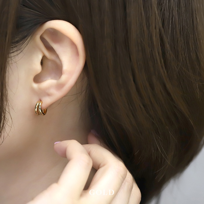 デザインリングピアス