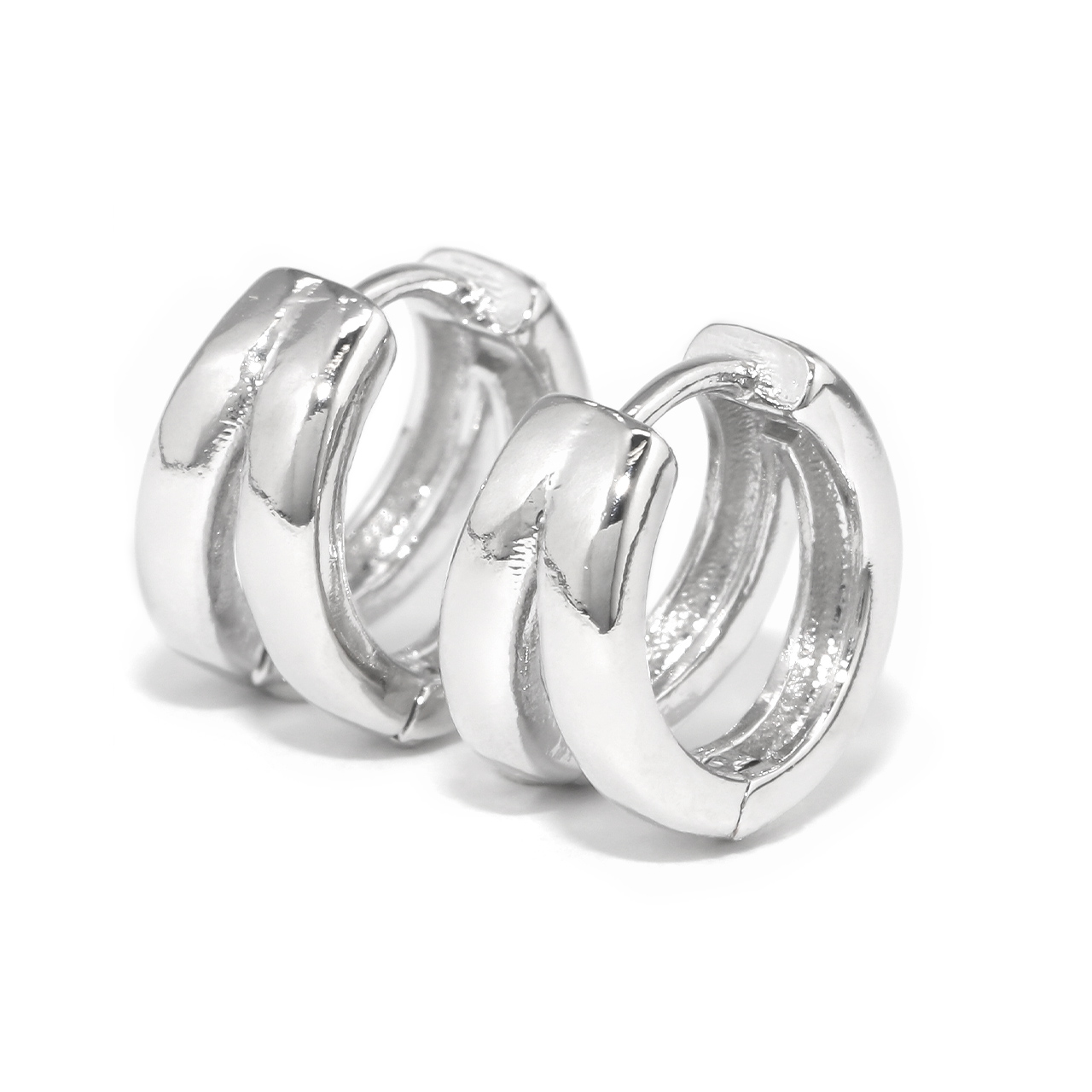 ピアス レディース リング フープ 18金 18K コーティング シンプル K18 フープピアス リング 『両耳用・2個セット』 | 凛 RIN | 01