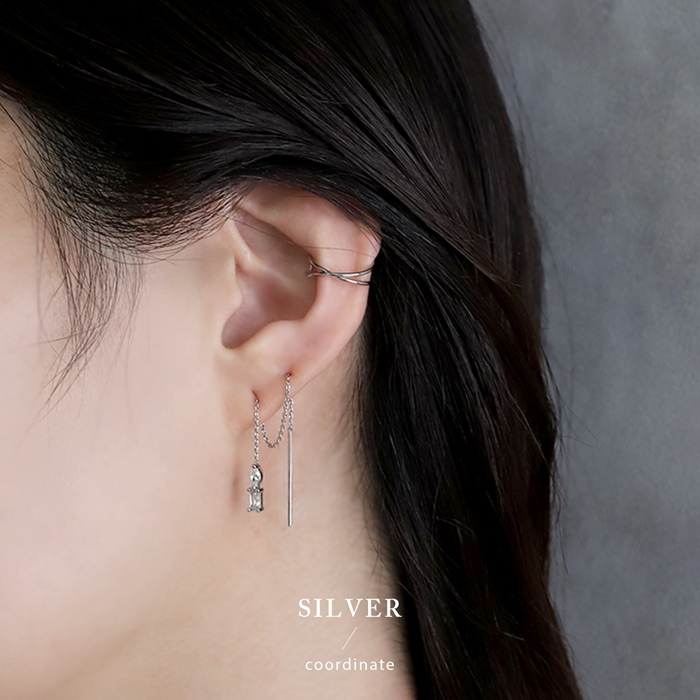 凛 RIN ピアス レディース アメリカンピアス 揺れる チェーン 18K