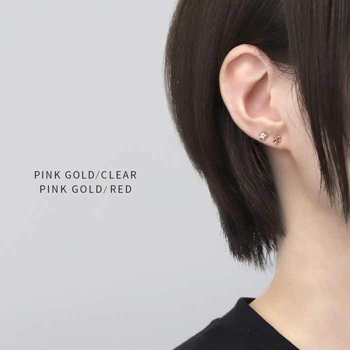 凛 RIN ピアス 小ぶり 花 レディース フラワー プチサイズ ネジ