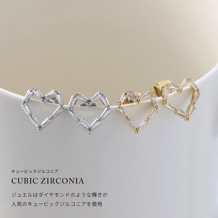 凛 RIN ピアス レディース ハート 18Kコーティング チタン 金属  