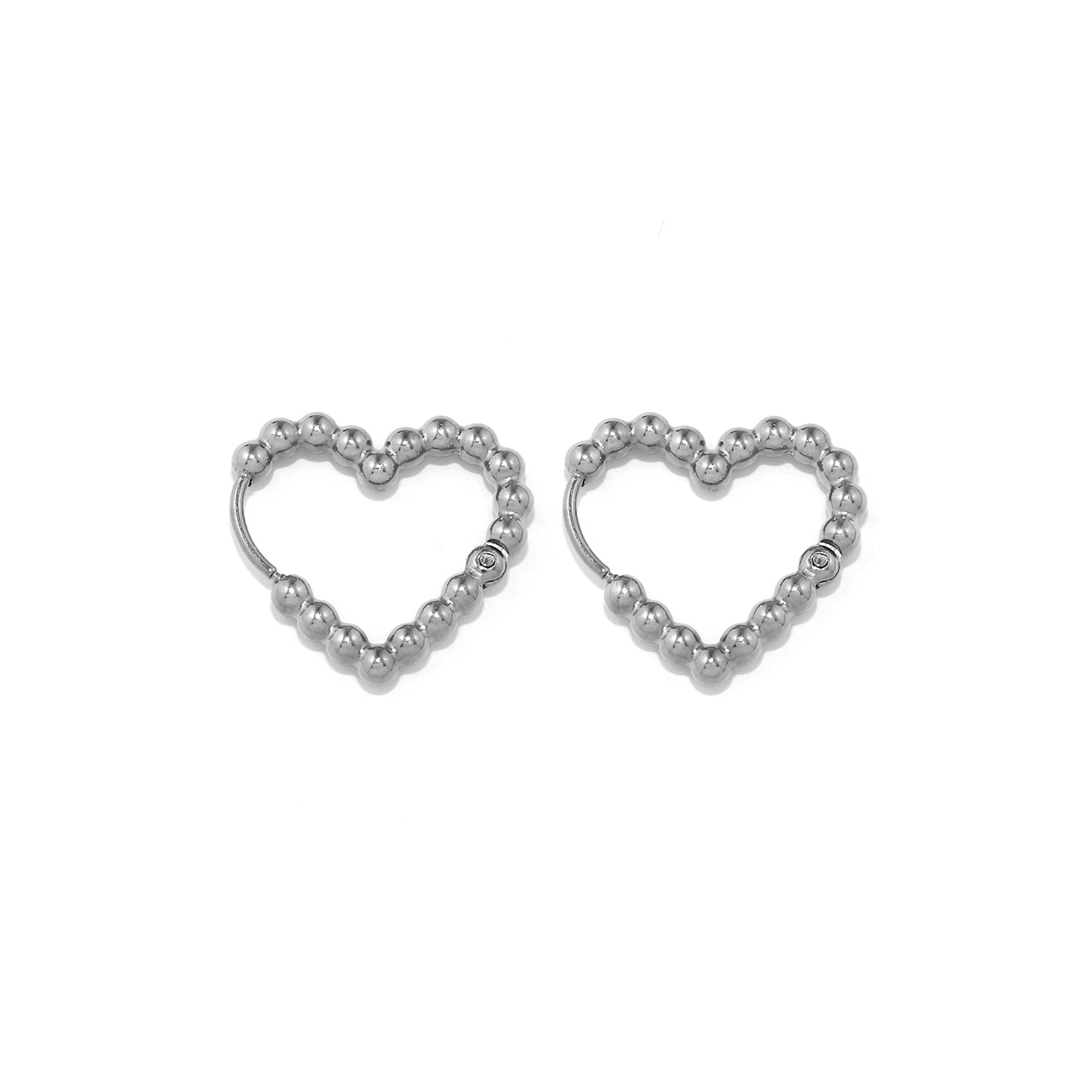 凛 RIN ピアス ハート フープ ワンタッチ リング 金属アレルギー対応