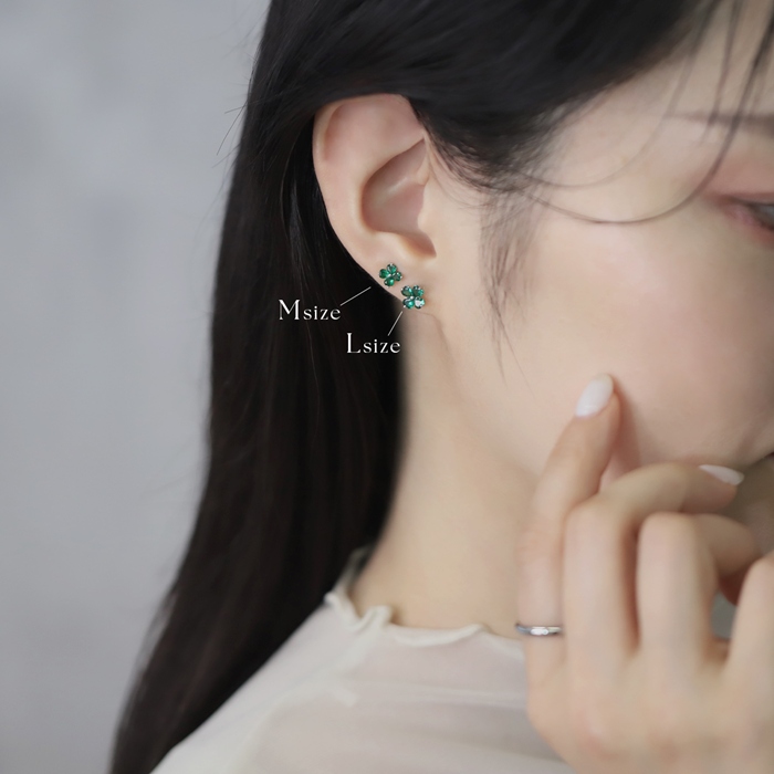 クローバーモチーフピアス⭐︎グリーン⭐︎クリップタイプ 楽天