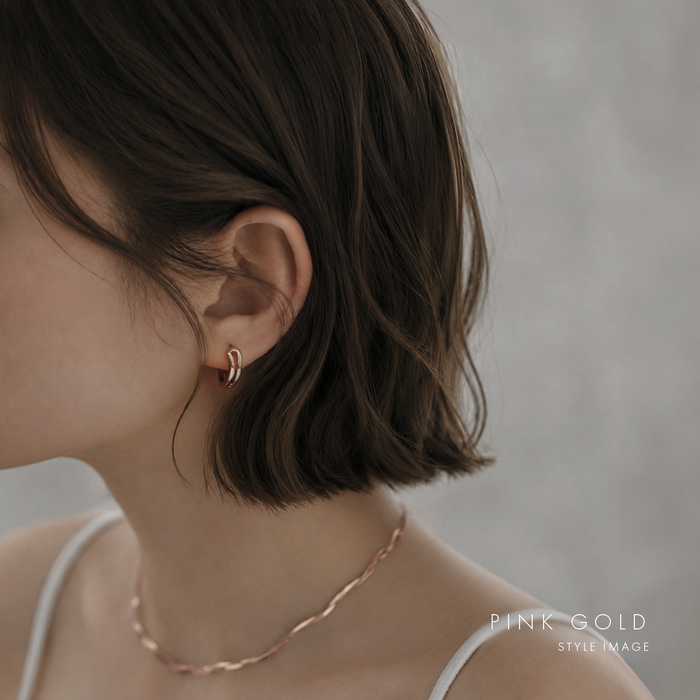 ピアス アクセサリー リングピアス ワンタッチ シンプル ニッケルフリー フープ ピアス 耳 耳たぶ 【両耳用・2個売り】 | 凛 RIN | 05