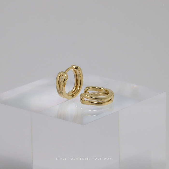 ピアス アクセサリー リングピアス ワンタッチ シンプル ニッケルフリー フープ ピアス 耳 耳たぶ 【両耳用・2個売り】 | 凛 RIN | 08