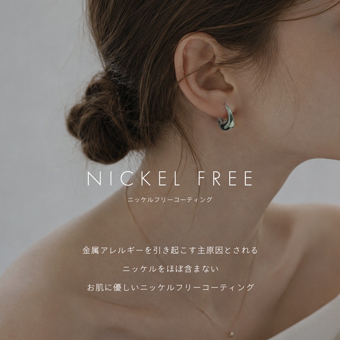 ピアス リングピアス しずく 雫 大きめ ドロップ 上品 フープ レディース ワンタッチピアス 【両耳用・2個売り】 | 凛 RIN | 10