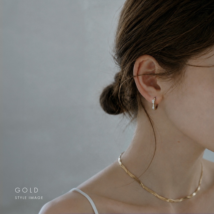 ピアス アクセサリー リングピアス りぼん 小ぶり 上品 きれい フープ ピアス 耳 耳たぶ 【両耳用・2個売り】 | 凛 RIN | 04