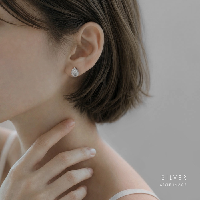 ピアス ドロップ レディース しずく 雫 ティアドロップ ビジュー ジュエル キラキラ 18kコーティング 可愛い 【両耳用・2個売り】 | 凛 RIN | 06