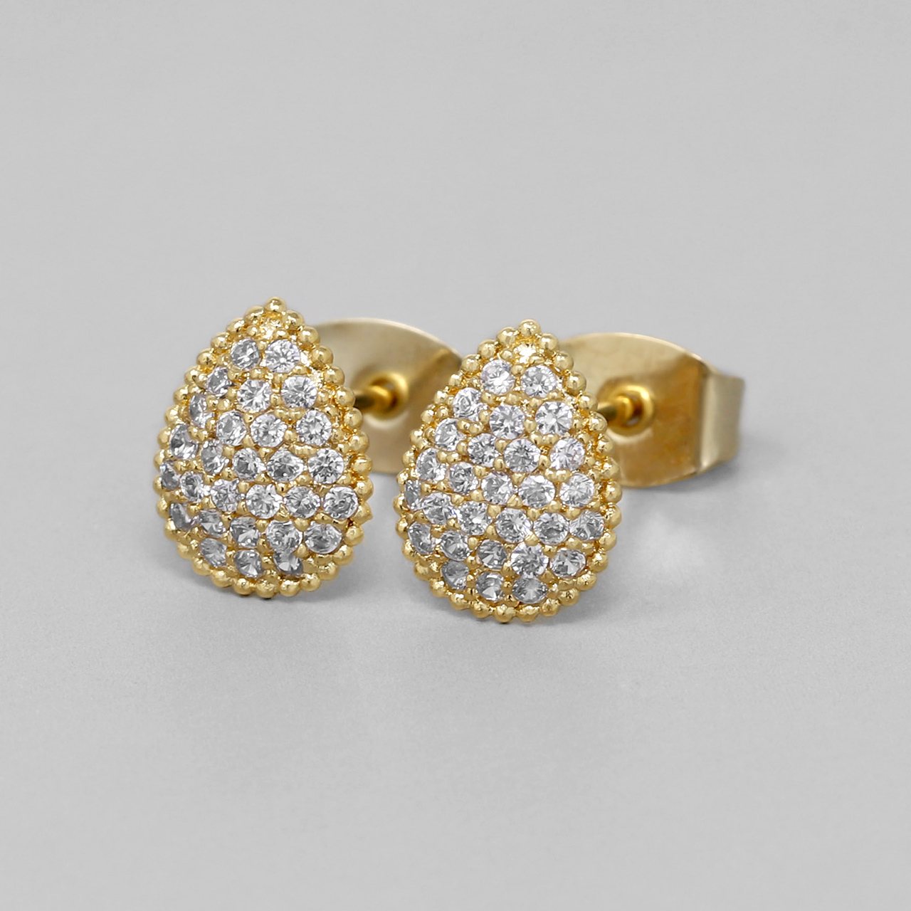 ピアス ドロップ レディース しずく 雫 ティアドロップ ビジュー ジュエル キラキラ 18kコーティング 可愛い 【両耳用・2個売り】 | 凛 RIN | 02