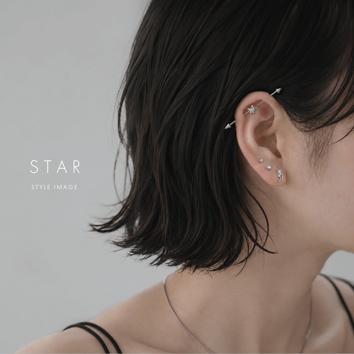 凛 RIN インダストリアル ボディピアス 14G 16G 軟骨 ハート ジュエル