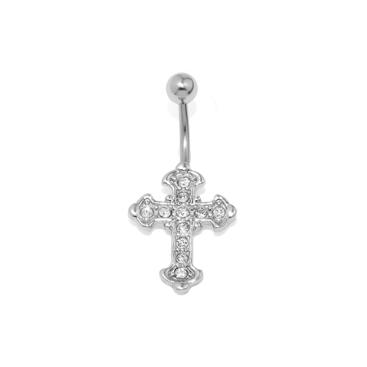 凛 RIN へそピアス ボディピアス 14G 軟骨ピアス ヘソピ クロス