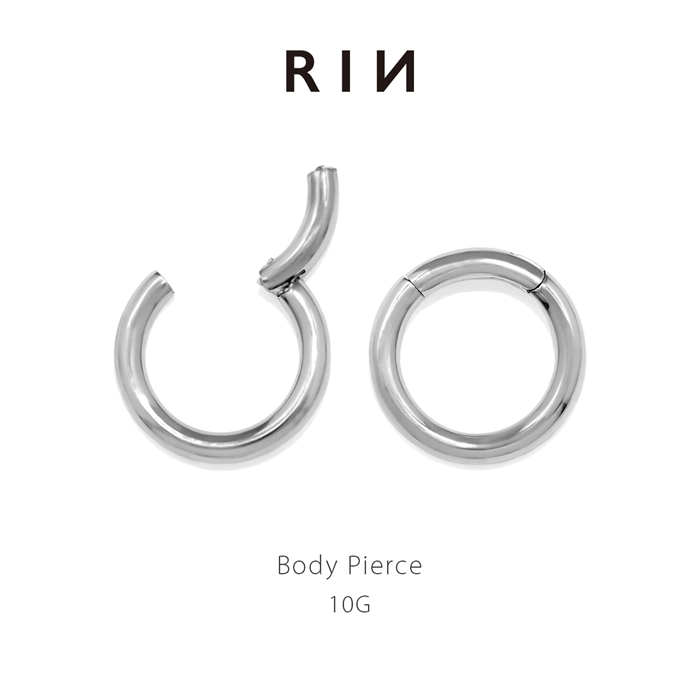 凛 RIN ボディピアス 軟骨 10G ワンタッチ セグメントリング