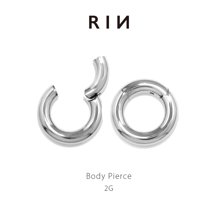 凛 RIN ボディピアス 軟骨ピアス 2G ワンタッチ セグメントリング
