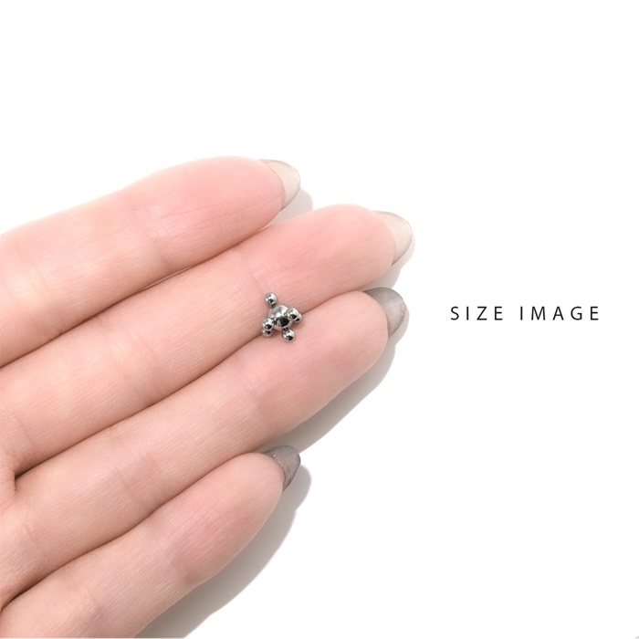 凛 RIN キャッチ ボディピアス 軟骨 14G 16G 18G 12G シルバー