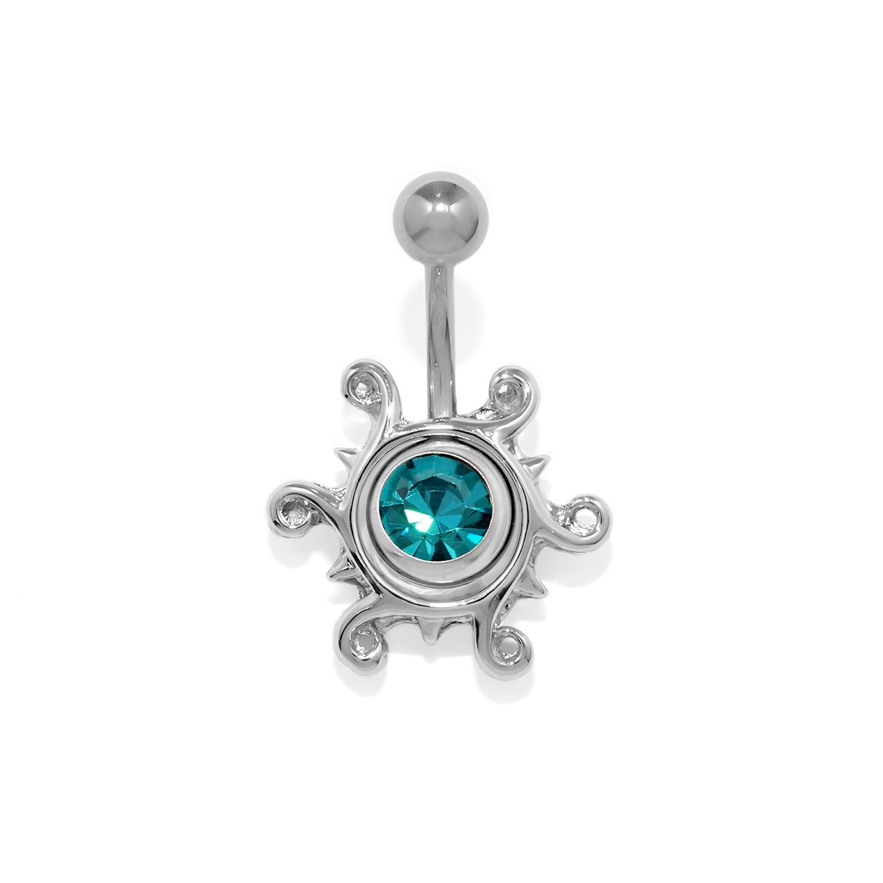 凛 RIN へそピアス 14G ボディピアス 太陽 ジュエル 軟骨ピアス