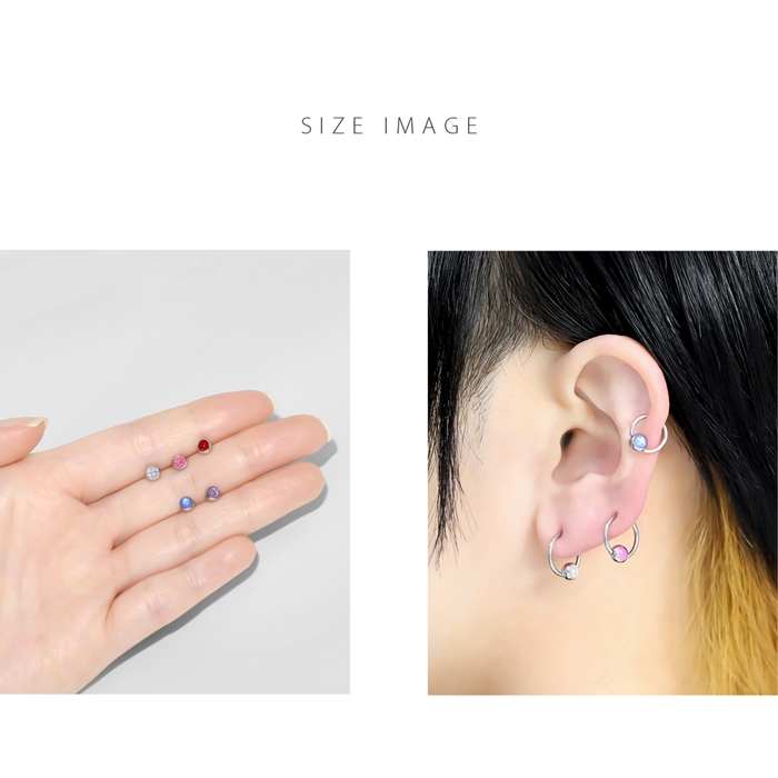 凛 RIN キャッチ ボディピアス ビーズリング用 14G 16G 18G 12G