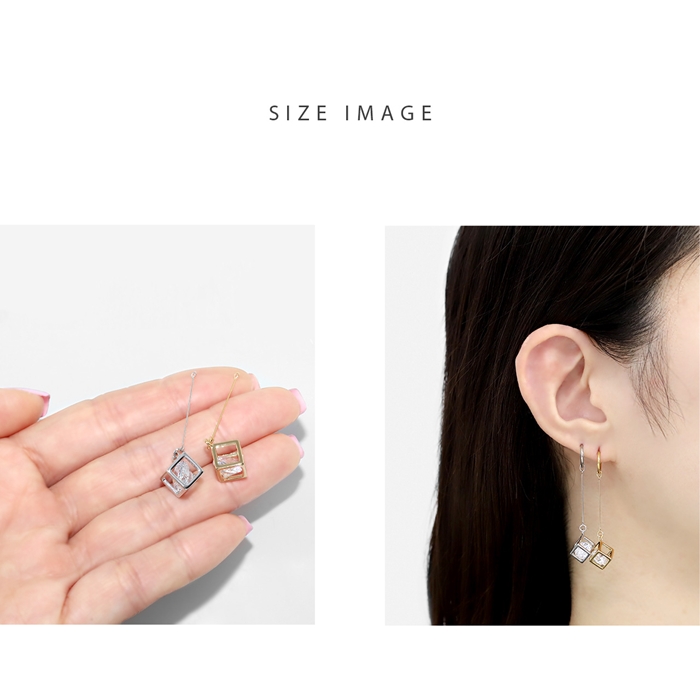 凛 RIN チャーム キラキラ 揺れる 軟骨ピアス 14G かわいい 16G ボディ