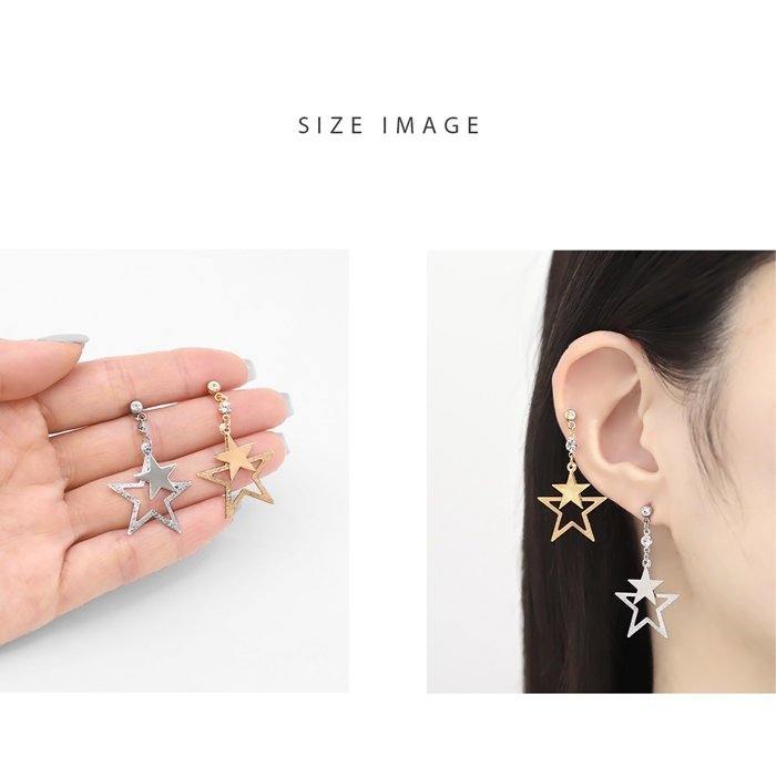 【未使用】 K14WG ホワイトゴールド 揺れる双子の星ピアス 楽天市場】ピアス WG ホワイトゴールドピアス K14WG 地金ゴールド